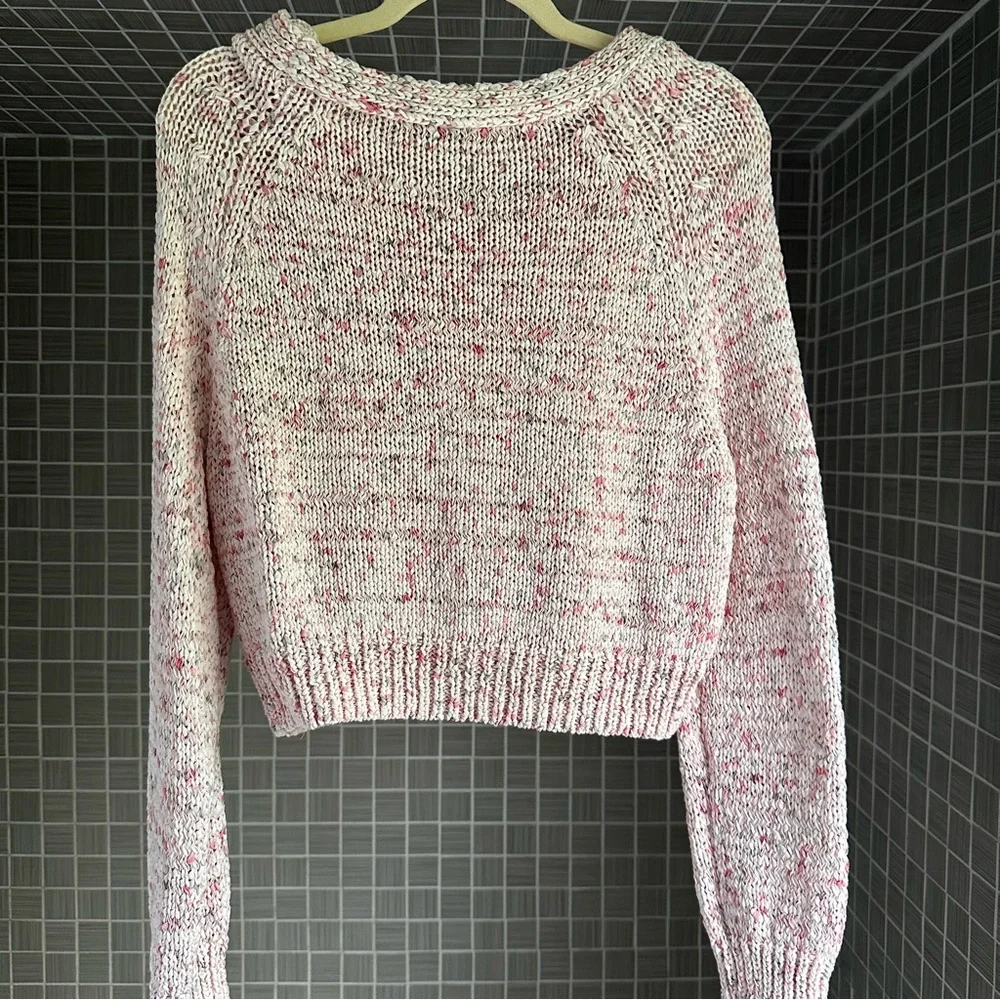 Zara Pink Cardigan & Tank Set with Marled Knit - Picture 4 of 9